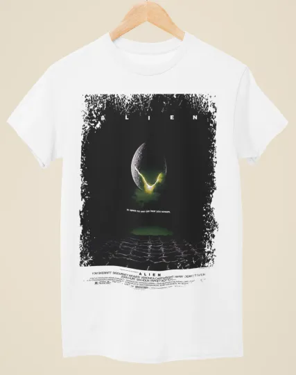 Discover Alien Movie Poster Inspired Unisex White 3D T-Shirt