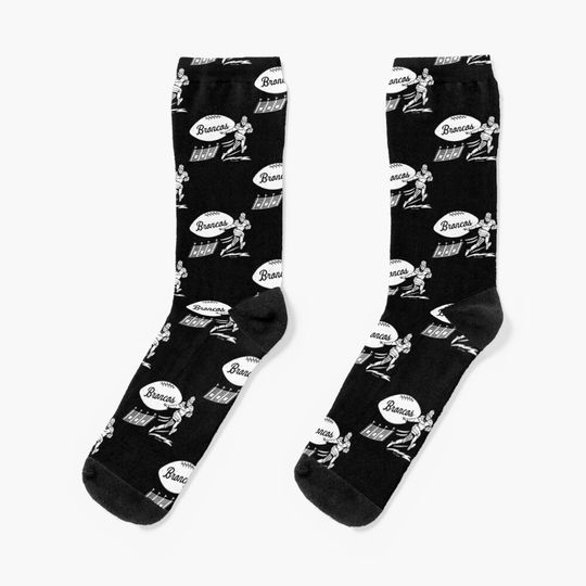 Discover Vintage Football - Denver Broncos (White Broncos Wordmark)  Socks