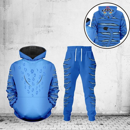 Derpy Tiger Hoodie Joggers Set, Funny Tiger Costume Hoodie, Anime Tiger Cosplay Hoodie, Cosplay Hoodie Outfit, Tiger Shirt For Her Him