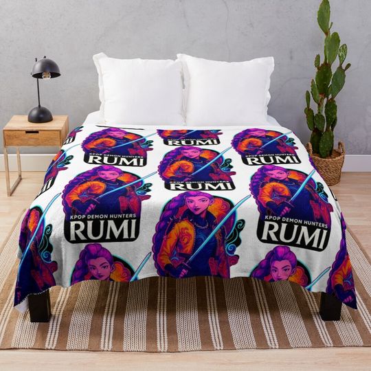 Discover K-Pop Demon Hunters art Rumi - 28 Throw Blanket