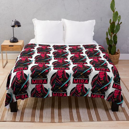 K-Pop Demon Hunters art Mira Fleece Blanket