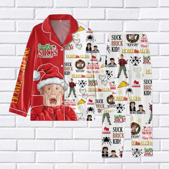 Discover Home Alone Christmas Pajamas Set, Ya Filthy Matching Pajamas, Kevin McCallister Pajamas Pants, Home Alone Bandit Movie Shirt, Christmas Gift