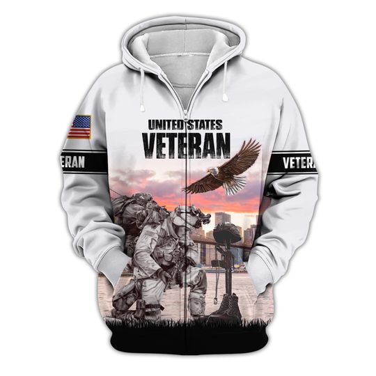 Discover Honor Respect Patriots Hoodie Military Veteran Sweatshirt Women's Veterans Day Hoodie