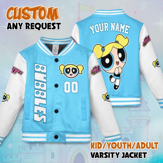 Discover Custom Bubbles Varsity Jacket, Personalized Disney Toy Story Baseball Jacket, Bubbles Kids Youth Adult Varsity Jacket