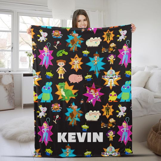 Discover Personalized Disney Toy Story Blanket,Woody And Friends Blanket,Toy Story Fleece Mink Sherpa Blanket,Baby Shower,Family Throw Blanket CZDV32
