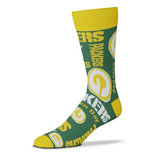 Green Bay Packers Wall to Wall Socks