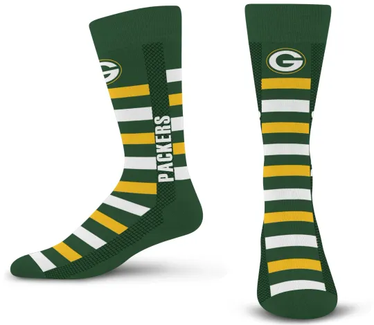Green Bay Packers Word Crosswalk Dress Socks