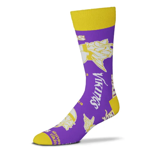 Minnesota Vikings Wall to Wall Socks