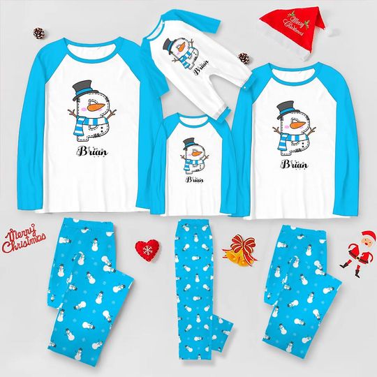 Discover Personalized Snowman Christmas Pajamas: Matching Family PJs