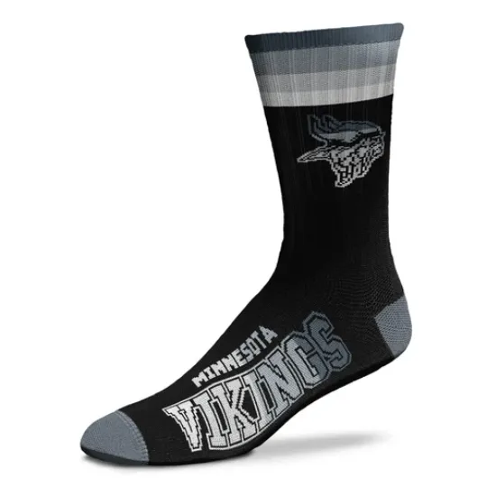 Minnesota Vikings Platinum Deuce Adult Crew Socks