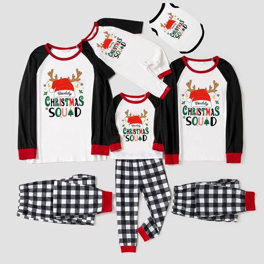 Discover Personalized Christmas Squad Pajamas: Buffalo Plaid Matching Family Set