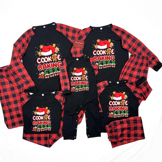 Discover Unique Cookie Baking Crew Christmas Matching Pajamas: Warm And Breathable Plaid Sleepwear For Everyone
