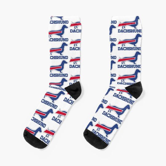 Buffalo Bills Dachshund Socks, Gift For Fan