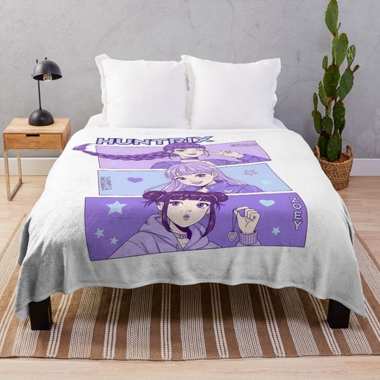 Discover HUNTRIX vs. Saja Boys | K-Pop Demon Hunters Anime Girl Group Fleece Blanket