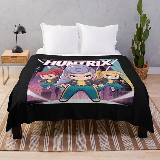 Discover Huntrix Squad – Kawaii Anime Superstars Unite! Fleece Blanket