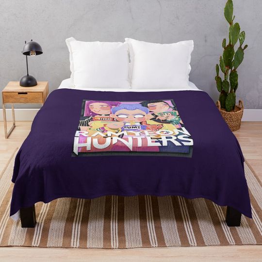 Discover Huntrix Kpop Demon Hunters Ramyeon Watercolor  Fleece Blanket