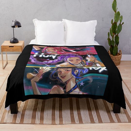Huntrix Kpop Demon Hunters Fleece Blanket