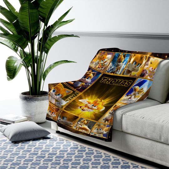 Discover Custom Tails Sonic Blanket, Personalized Shadow Hedgehog Blanket, Custom Shadow Sonic Blanket, Sonic Blanket, Birthday Blanket C1HR18