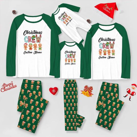 Discover Custom Gingerbread Christmas Pajamas: Matching Family PJs