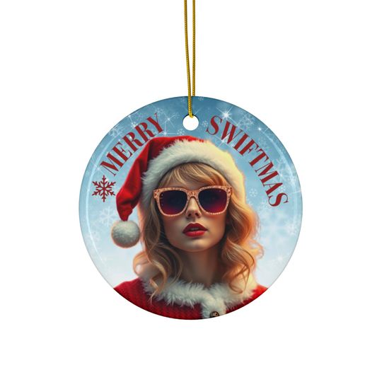 Discover Merry Swiftmas Ornament: Taylorr Santa Christmas Tree Decoration