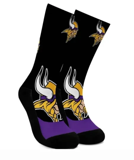 Minnesota Vikings Socks Unisex Fits Most football Football Teams
