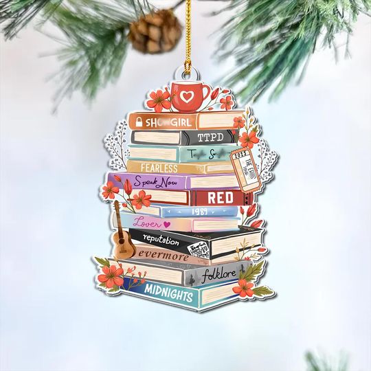 Discover EraS Tour Book Ornament: Taylorrs Version Inspired Acrylic Christmas, Swiftmas Decor, Music Lover Gift, Pop Album Ornament, taylorr version Holiday