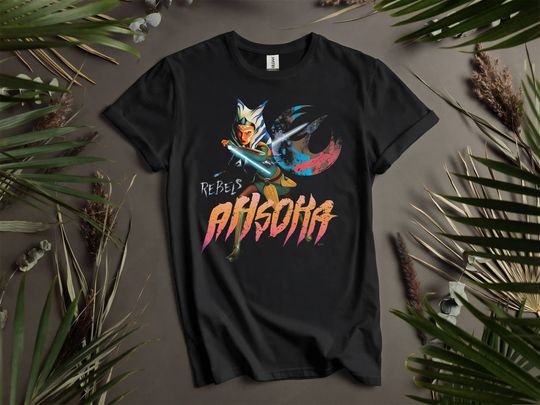 Star Wars Rebels Ahsoka Tano Portrait Custom T-Shirts for Men, Women, and Kids - Sizes S to 5XL | Ladies' T-Shirts Available K767