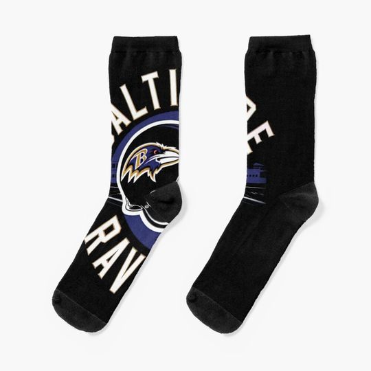 Baltimore Ravens Socks, Gift For Fan