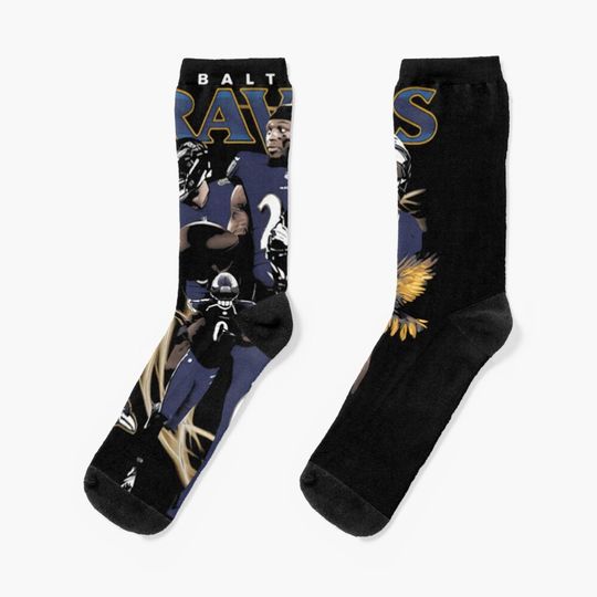 Baltimore Ravens Socks, Gift For Fan