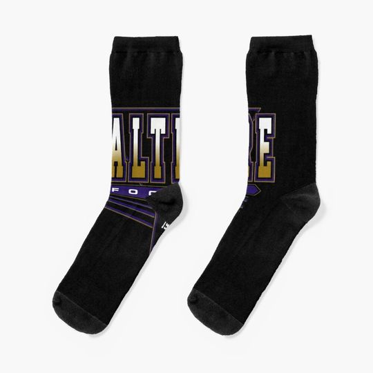 Baltimore Ravens Socks, Gift For Fan
