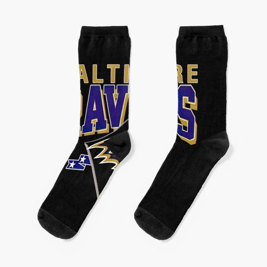 Baltimore Ravens Socks, Gift For Fan