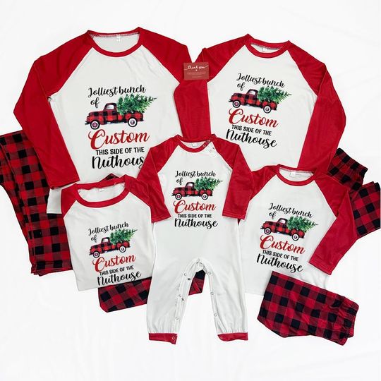 Discover Custom Truck With Tree Xmas Matching Pajamas: Personalized Long - sleeved Sleepwear For Everyone With Breathable And Cozy Fabrics
