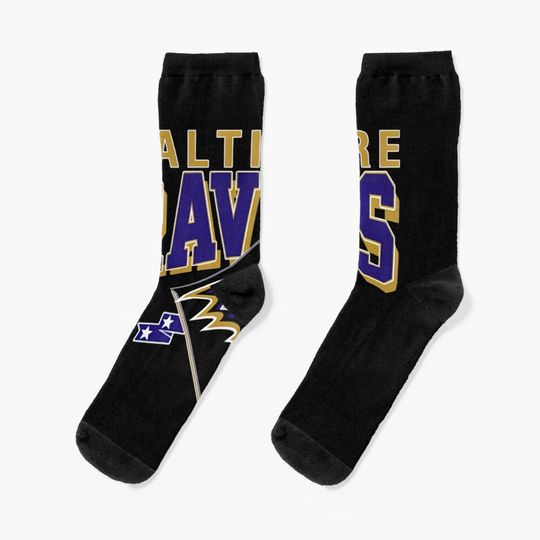 Baltimore Ravens Socks, Gift For Fan