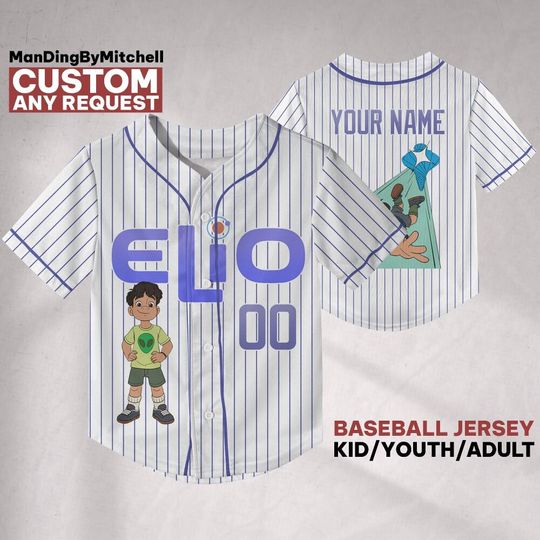 Discover Personalized Disney Pixar Elio Baseball Jersey for Kids, Disney Outfit