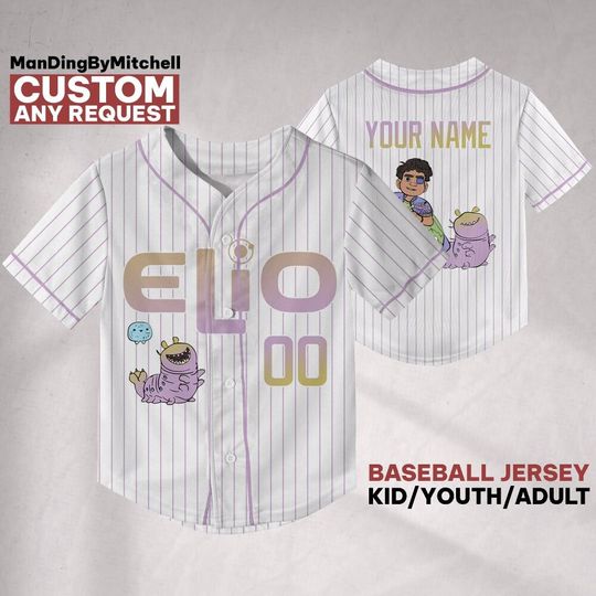 Discover Personalized Disney Pixar Elio Glordon Baseball Jersey, Disney Elio Team Shirt