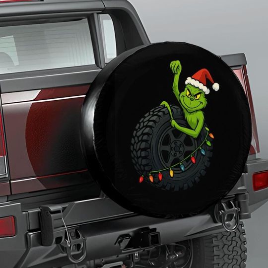 funny character Spare Tire Cover | Thickened Waterproof Tire Cover | Funny Christmas Car Accessory | Holiday Jeep SUV RV Wheel Cover Gift for him