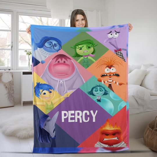 Personalized Disney Inside Out 2 Characters Blanket