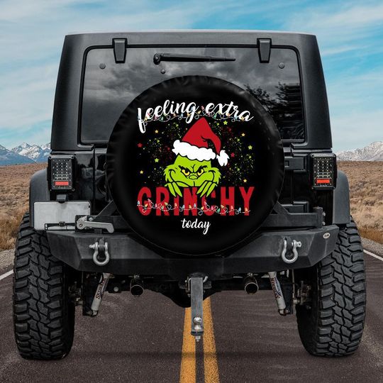 Discover Funny Christmas funny character spare wheel cover, Feeling Grin Funny funny character Spare Tire Cover, Backup Camera Tire Cover, Funny tire cover