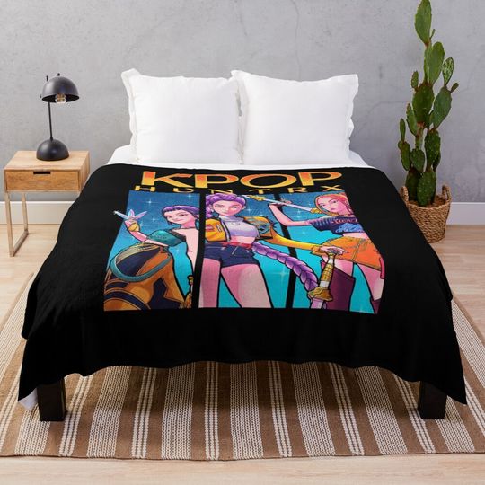 Huntrix Kpop Demon Hunter Fleece Blanket