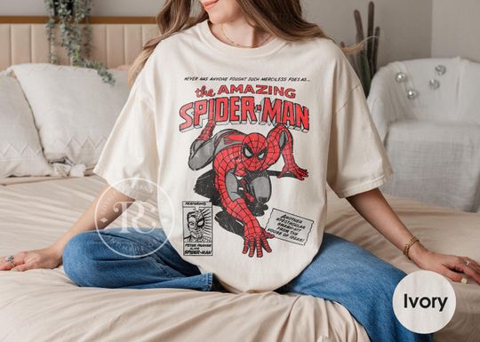 Vintage 90s Spider-Man Comic Shirt, Retro Marvel Avengers Shirt, Spiderman Comfort Colors Shirt, Classic Superhero Shirt, Spiderman Birthday