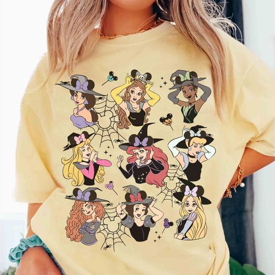 Discover Disney Witchy Princess Halloween Shirt, Halloween Princess Shirt, Princess Witches Shirt, Halloween Disney Shirt, Halloween Girls Trip Shirt