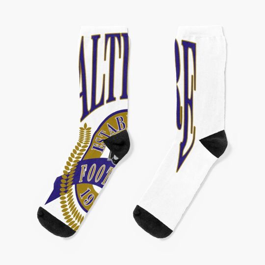 Baltimore Ravens Socks, Gift For Fan