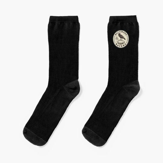Vintage Baltimore Ravens Socks, Gift For Fan