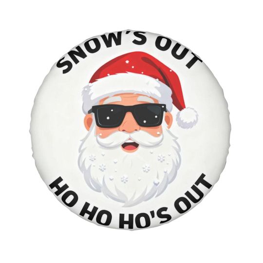 Discover Funny Santa Spare Tire Cover  Snows Out Ho Ho Hos Out Christmas Humor Wheel Cover for SUV RV Camper