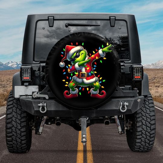 Discover Funny funny character Christmas Spare Tire Cover,funny character Christmas Tire Cover,Grin Christmas Car accessories for women, funny character Christmas lights
