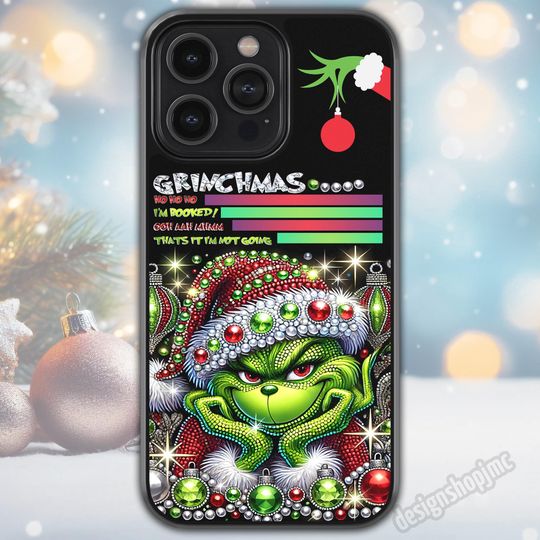 Discover Grin Phone Case: Funny Christmas Rubber TPU Cover