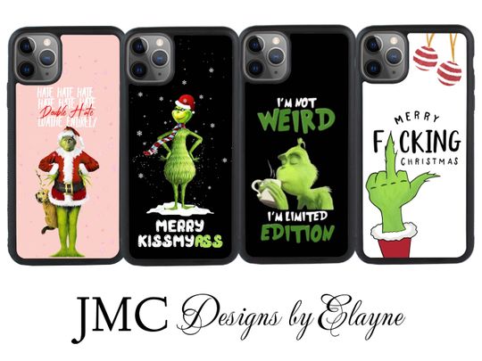 Discover Christmas funny character Custom Phone Case, Rubber TPU, Funny Samsung, iPhone & Google Pixel Xmas Cases