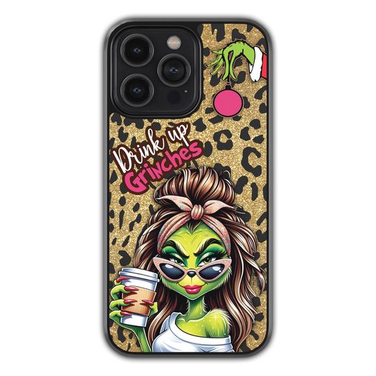 Discover Christmas funny character Custom Phone Case, Rubber TPU, Funny Green Samsung, iPhone & Google Pixel Xmas Cases
