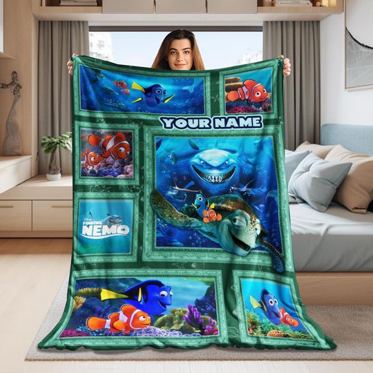 Discover Personalized Family Finding Nemo Blanket Finding Nemo Fleece Blanket Walt Family Birthday Gifts Nemo Dory Christmas Gift For baby BYCG21