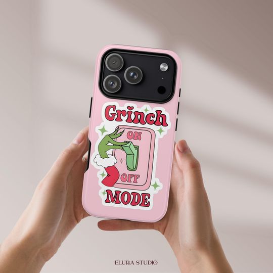 Discover Christmas funny character Mode Phone Case, Merry Grin Holiday Gifts, Tough Cover iPhone 17 16 15 14 13 12 11 Pro Max Air, Samsung S25 S24